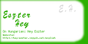 eszter hey business card